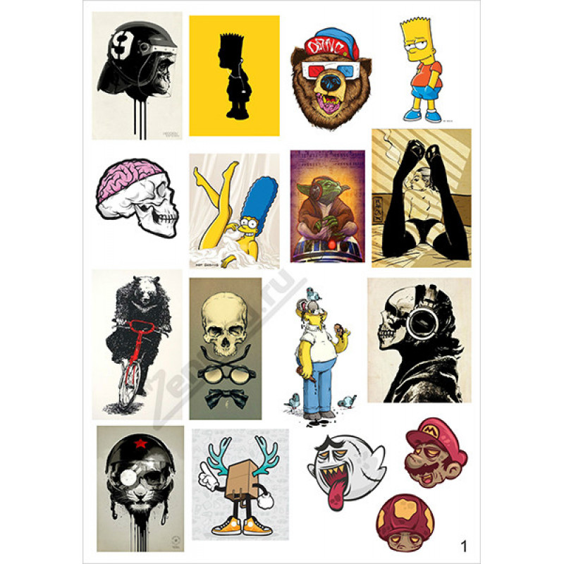 Фото и внешний вид — Наклейки Sticker Bombing, 1 лист