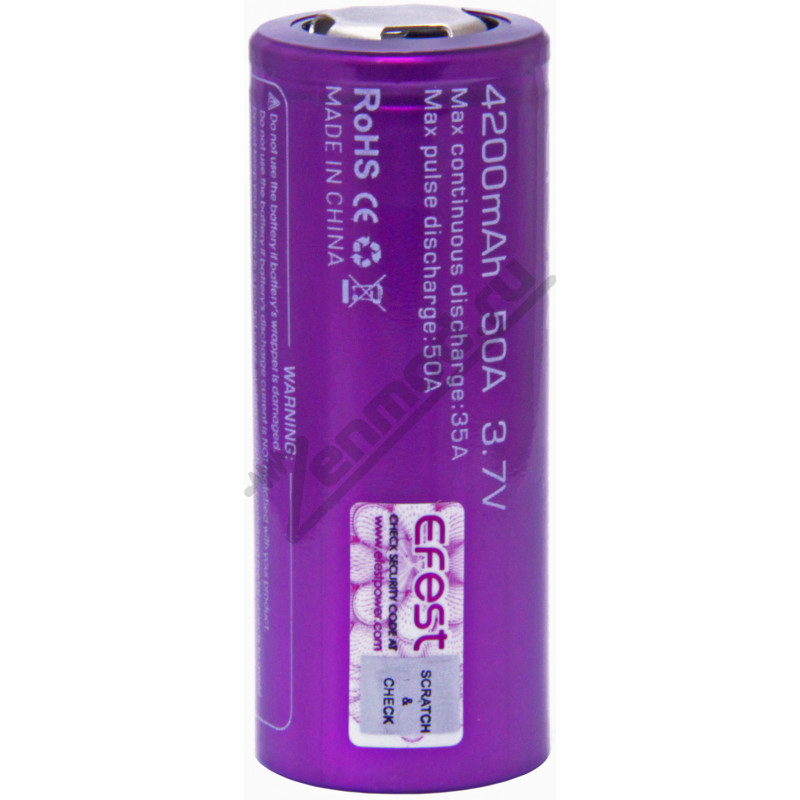 Фото и внешний вид — Efest 26650 4200mAh 23A