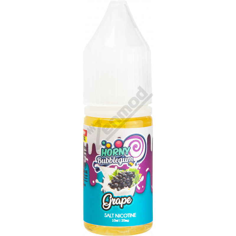 Фото и внешний вид — HORNY Bubblegum SALT - Grape 10мл