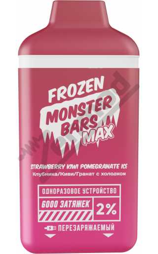 Frozen Monster Bars Max 6000 - Strawberry Kiwi Pomegranate Ice