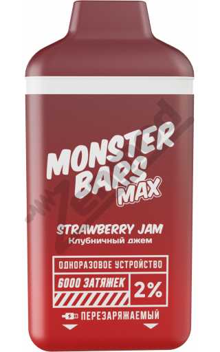 Monster Bars Max 6000 - Strawberry Jam