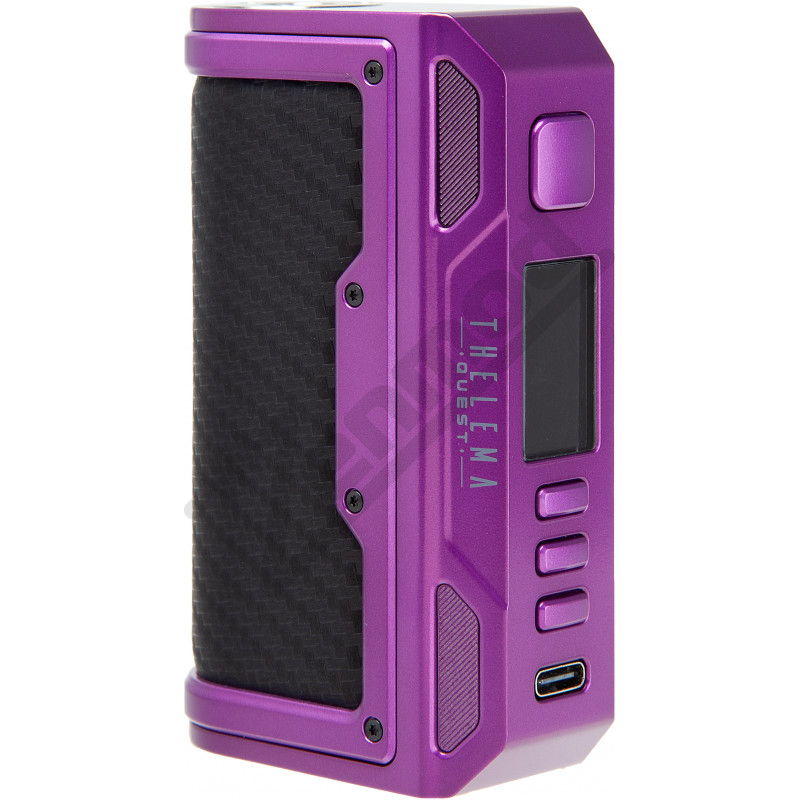Фото и внешний вид — Lost Vape Thelema Quest 200W Mod Mystic Purple Carbon Fiber